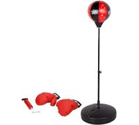 Colorbaby Set Saco Boxeo de pie, Bola de Ø22 cm, Mástil Ajustable 95-125 cm, Base Circular Estable Ø38 cm, Guantes Acolchados, Hinchador, Entrenamiento niños, A Partir de 3 años (47855)
