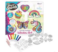 COLORBABY Shimmer N Sparkle - Set Manualidades Pegatinas para Ventanas, Cambian Color con el Sol, Adhesivos para Cristales, Stickers Infantiles, Pegatina para Ventana de Cristal (47088)