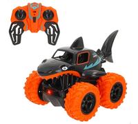 COLORBABY Speed & Go Coche teledirigido 360º, Tiburón, Naranja o Verde, 23x15x14 cm, Incluye luz, 6 direcciones, 6-8 km/h, Coches radiocontrol para niños, Vehículo RC, Juguetes 4 años (41353)