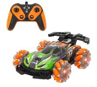 COLORBABY Speed & Go Coche teledirigido futurista, Azul o Verde, 23x15,5x8 cm, Efectos de Humo, Sonidos y Luces, 6 direcciones, Coches radiocontrol para niños, Vehículo RC, Juguetes 4 años (41361)