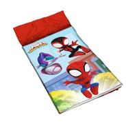 COLORBABY Spidey Saco de Dormir, Rojo, 140x60 cm, Spidey, Miles Morales, Ghost-Spider, Licencia Oficial, Bolsa Transporte con cordón, Marvel, Ligero y Suave, Acampada niños, +3 años (39758)