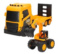 ColorBaby Teamsterz Camión de construcción con Excavadora, Juguete Resistente para niños Desde 18 Meses, Funcionamiento Manual sin Pilas, Diseño Robusto y Seguro, para Interior o Exterior (39489)