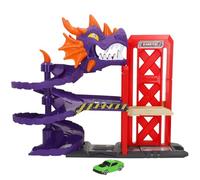 ColorBaby Teamsterz Garaje dragón, 1 vehículo, Ascensor Incorporado, Juegos de Coches, Coches de Carreras, Dragones de Juguete, Juguetes para niños pequeños, Recomendado + 3 años (39499)