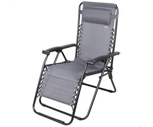 ColorBaby Tumbona textileno y Aluminio Aktive 52 x 68 x 104 cm Color Gris