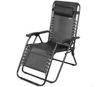 ColorBaby Tumbona textileno y Aluminio Aktive 52 x 68 x 104 cm Color Negro