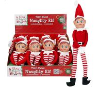 COLORBABYT Elves Behavin' Badly Pack 12 Elfos traviesos, Muñeco Original 30 cm, Elvie Flexible, Elfa traviesa, Cuerpo Suave y Cara Vinilo, Duende navideño, Peluche Navidad, Regalo niños (85521)