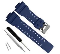 ColorBerry - Correa de reloj de resina natural para hombre, compatible con G-Shock GD120/GA-100/GA-110/GA-10/GA-100C (Navy Blue)