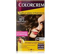 Colorcrem Color & Brillo, Tinte permanente mujer, Tono 50 Castaño Claro, con tratamiento nutri-protector al aceite de Argán, Disponible en más de 20 tonos.