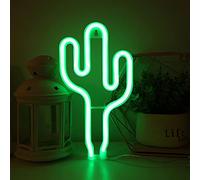 Colording Cactus luz de neón del USB LED Luces Cactus lámpara de pared decoración de la habitación con pilas luces de neón verde de neón signos Cactus Lámparas de luz para los niños dormitorio Barra