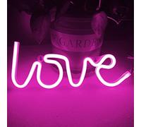 Colording Love Luz de neón Letreros de neón de amor Letreros LED para regalo de San Valentín Habitación de niñas Habitación de niños Letrero de neón para pared USB/con pilas Luz de neón