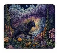 Colore Tappetino Mouse Piccolo 230x180x3mm, Tappetino Scrivania con Bordo Cucito, Mousepad Impermeabile e Antiscivolo, Pratica e Facile da Pulire, Accessori Gaming e Accessori PC Regalo, Gatto W-6027