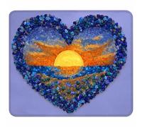 Colore Tappetino Mouse Piccolo 240x200x3mm, Tappetino Scrivania con Bordo Cucito, Mousepad Impermeabile e Antiscivolo, Pratica e Facile da Pulire, Accessori Gaming e Accessori PC Regalo, Sole W-5797