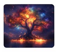 Colore Tappetino Mouse Piccolo 250x200x3mm, Tappetino Scrivania con Bordo Cucito, Mousepad Impermeabile e Antiscivolo, Pratica e Facile da Pulire, Accessori Gaming Regalo, Albero Della Vita L-3008