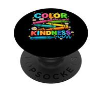 Colorea el Mundo con Arte de crayón bondadoso PopSockets PopGrip Adhesivo