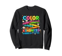 Colorea el Mundo con Arte de crayón bondadoso Sudadera