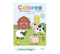 colorea los animales de la granja: animales de la granja en español y en inglés
