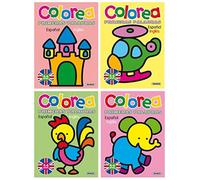 Colorea primeras palabras español - inglés (Pack de 4 libros)