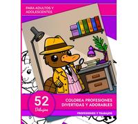 Colorea Profesiones Divertidas y Adorables: Para Adultos y Adolescentes: Profesiones y Trabajos (Coloreando Fácilmente, para relajar y meditar. Adultos y adolescentes)