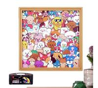 Colorea tus puzles - Marco de fotos para colorear, lindo decorativo para mesa | Para niños, niñas, amantes de los animales, reuniones familiares, veladas, juegos de Navidad