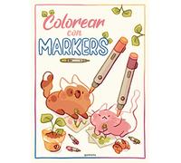 Colorear con markers: Alivia tu estrés con este relajante libro de colorear para rotuladores, lápices de color, bolígrafos de gel o acuarelas (Montena)