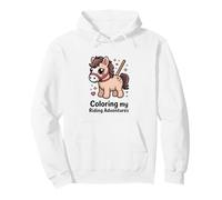 Colorear My Riding Adventures Cute Pony Kids Sudadera con Capucha