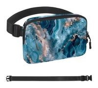 Colored Art Marble-1936 - Cangurera cruzada para hombres y mujeres, riñonera para viajes, casual, caminar, correr, senderismo, ciclismo, multicolor, 4 x 23 x 15 cm, multicolor, 1.5x9.0x5.9in/4x23x15cm