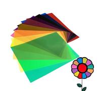 Colored Cellophane Sheets For Light Filters, 10 Vibrant Primary Colors, A4 Size For Crafting, Decorations, And Heat Insulation In Shopping Malls A4 Colored Film Sheets, 10 Assorted Primary Colors, Ide