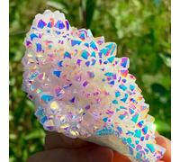 Colored Crystal Clusters Quartz Crystals Rainbow Specimens Heal Home Office Degaussing Decorative Ornaments (Size : 70-100g)