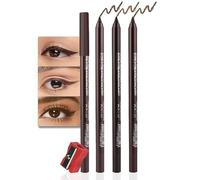 Colored Gel Glitter Eyeliner Pencils Pen Set,Eye Liners & Shadow Pencil Eye Makeup Colorful Eyeliner Kit3 Count (Set 02-02 ¿ marrón oscuro + 16 ¿ marrón + 23 ¿ café oscuro)