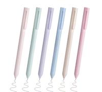 Colored Gel Pens, 6 Pieces Color Ink Writing Pens, Smooth Retro Water-Based Stationery Set for Drawing, School, College, Study Notes, Office, Travel, Daily Use, Multicolor