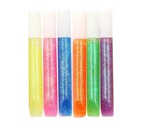 Colored Glitter Glue Bolígrafos - 6pcs lavables paquete artesanal, boquilla de precisión | Fino colectivo de pegamento para proyectos artísticos, suministros escolares divertidos para la f