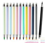 Colored Pencil Set, Pencil Crayons Eternal Writing Tools, No Ink Drawing Pencils for Sketching Coloring School Art Use, 12 Reusable Color Crayons for Children Adults Beginners