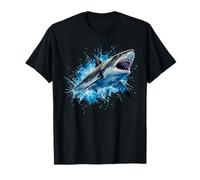 Colored Shark Tiger Open Jaw Camiseta
