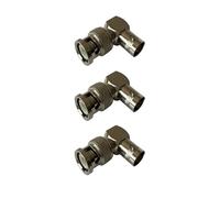 colorelvesing 3 adaptadores de conector RF BNC macho a BNC hembra en ángulo recto de 90 grados para radio bidireccional Yaesu FT-817