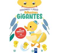 Coloreo y pego adhesivos gigantes. Pato