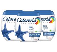 Coloreria Italiana Grey - Tinte para tejidos y prendas en la lavadora, color azul mar, 3 paquetes de 350 g