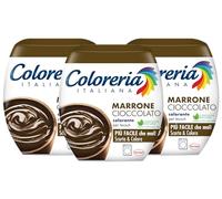 Coloreria Italiana Grey - Tinte para tejidos y prendas en la lavadora, marrón chocolate, 3 paquetes de 350 g