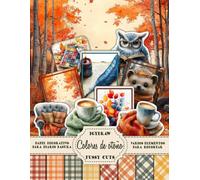 Colores de otoño - Ilustraciones de otoño y varios elementos recortables como cachorros, chocolate caliente, mantas de invierno, bufandas y mucho más: ... recortes, scrapbooking y proyectos artístico