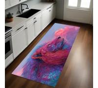 Colores Degradados Felpudo Pasillo 40 x 120 cm Animal león Antideslizante Alfombra de Corredor Suave para Cocina, Entrada y Decoración del Hogar
