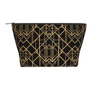 Colores Dorado y Negro., Bolsa de artículos de tocador Bolsa de Maquillaje Bolsa de cosméticos Bolsa de artículos de tocador de Viaje portátil