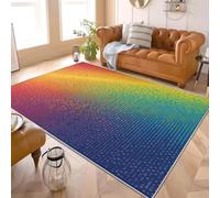 Colores Formas GeoméTricas DiseñOs Abstractos Alfombra Habitación Infantil 180x240 cm - Vistoso Suave Antideslizante y Lavable Alfombra de Franela para Salón, Sala de Juegos