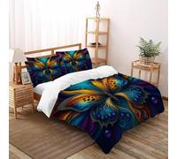 Colores Funda Edrojoon 3 Piezas con Impresión En 3D Artistic Field Insects con Funda Almohada Super King（260x220cm） 100% Microfibra Juego De Cama para para Niñosy Hombres