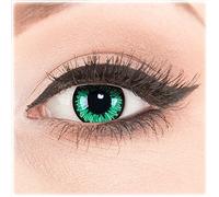 Colores glamlens Color de Green Flower de lente Verde - blumenformkontaktlinsen Ideal para Día o el Carnaval, y Halloween, Anime, Manga Con Depósito y cuidado de 60 ml Gran Calidad a Carnaval y Halloween y anime Gothik manga Cosplay Events.