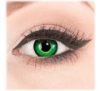 Colores glamlens Color de Green Werewolf de lente Verde - Contorno Negro Contacto lente Ideal para Día o el Carnaval, y Halloween, Anime, Manga Con Depósito y cuidado de 60 ml Gran Calidad a Carnaval