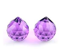 Colores K9 Bola colgante de cristal prisma de cristal Feng Shui Bolas facetadas árbol boda despedida decoración del hotel, violeta, 40mm 1 pieza