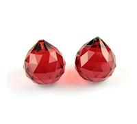 Colores K9 Bola colgante de cristal prisma de cristal Feng Shui Bolas facetadas árbol boda despedida decoración del hotel, rojo, 15mm 8pcs