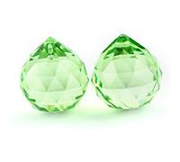 Colores K9 Bola colgante de cristal prisma de cristal Feng Shui Bolas facetadas árbol boda despedida decoración del hotel, lt.verde, 30 mm, 1 pieza