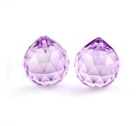 Colores K9 Bola colgante de cristal prisma de cristal Feng Shui Bolas facetadas árbol boda despedida decoración del hotel, lila, 40 mm 1 pieza