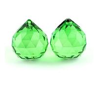 Colores K9 Bola colgante de cristal prisma de cristal Feng Shui Bolas facetadas árbol boda despedida decoración del hotel, verde oscuro, 15 mm, 8 piezas