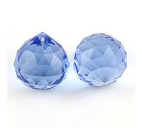 Colores K9 Bola colgante de cristal prisma de cristal Feng Shui Bolas facetadas árbol boda despedida decoración del hotel, azul claro, 40 mm 1 pieza
